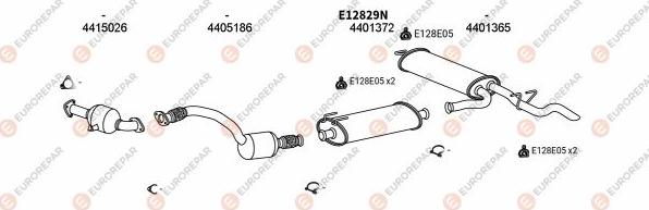 EUROREPAR EXH101461 - Система випуску ОГ autocars.com.ua