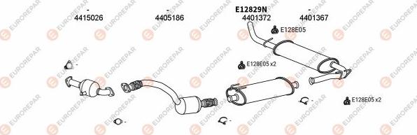 EUROREPAR EXH101462 - Система випуску ОГ autocars.com.ua
