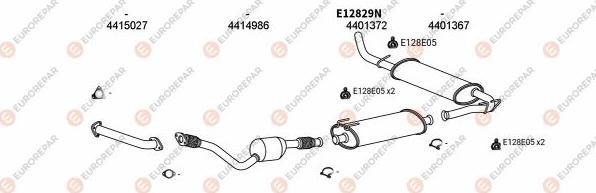 EUROREPAR EXH101464 - Система випуску ОГ autocars.com.ua