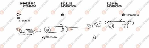 EUROREPAR EXH101479 - Система випуску ОГ autocars.com.ua