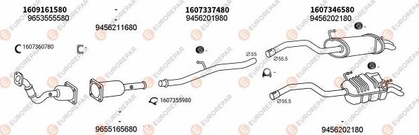 EUROREPAR EXH101482 - Система випуску ОГ autocars.com.ua