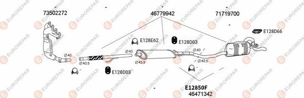 EUROREPAR EXH101487 - Система випуску ОГ autocars.com.ua