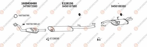 EUROREPAR EXH101497 - Система випуску ОГ autocars.com.ua
