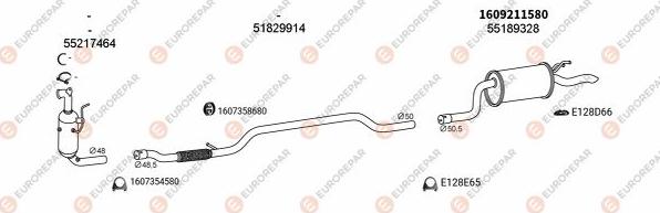 EUROREPAR EXH101502 - Система випуску ОГ autocars.com.ua