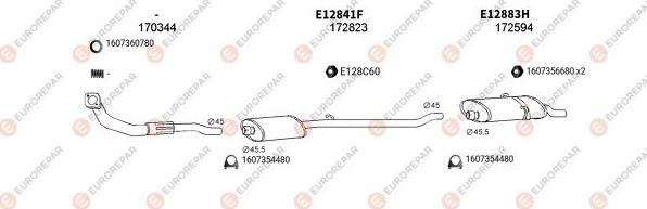 EUROREPAR EXH101530 - Система випуску ОГ autocars.com.ua