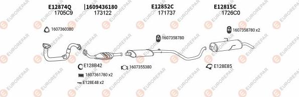 EUROREPAR EXH101555 - Система випуску ОГ autocars.com.ua