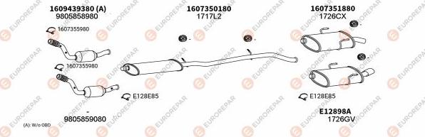 EUROREPAR EXH101601 - Система выпуска ОГ avtokuzovplus.com.ua
