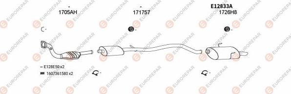 EUROREPAR EXH101673 - Система випуску ОГ autocars.com.ua