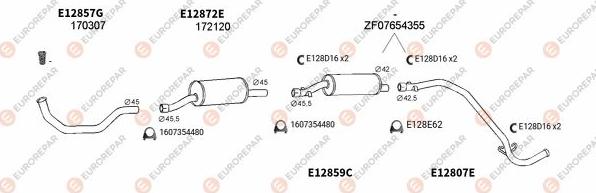 EUROREPAR EXH101687 - Система випуску ОГ autocars.com.ua