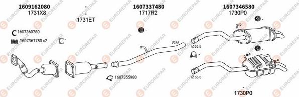 EUROREPAR EXH101714 - Система випуску ОГ autocars.com.ua