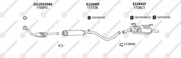 EUROREPAR EXH101792 - Система випуску ОГ autocars.com.ua