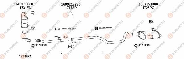 EUROREPAR EXH101866 - Система випуску ОГ autocars.com.ua