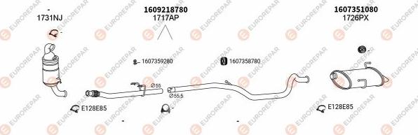 EUROREPAR EXH101894 - Система випуску ОГ autocars.com.ua