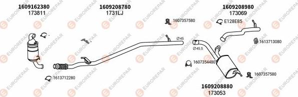 EUROREPAR EXH101896 - Система випуску ОГ autocars.com.ua