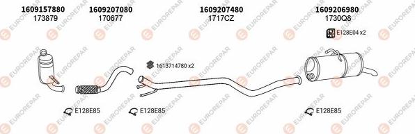 EUROREPAR EXH101898 - Система випуску ОГ autocars.com.ua