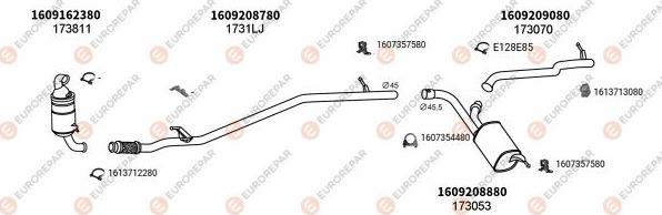 EUROREPAR EXH101900 - Система випуску ОГ autocars.com.ua