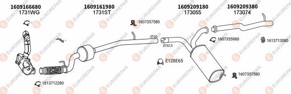 EUROREPAR EXH101901 - Система выпуска ОГ avtokuzovplus.com.ua