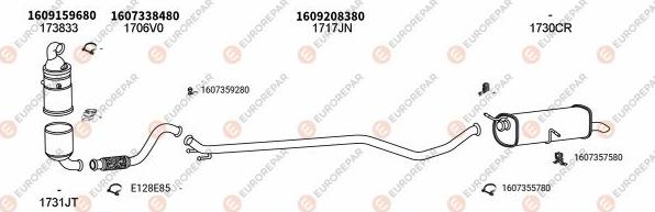 EUROREPAR EXH101967 - Система випуску ОГ autocars.com.ua