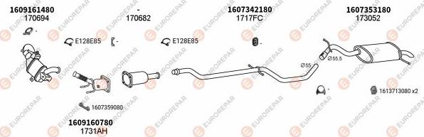 EUROREPAR EXH101975 - Система випуску ОГ autocars.com.ua