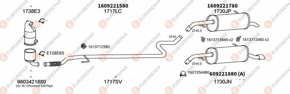 EUROREPAR EXH102000 - Система випуску ОГ autocars.com.ua