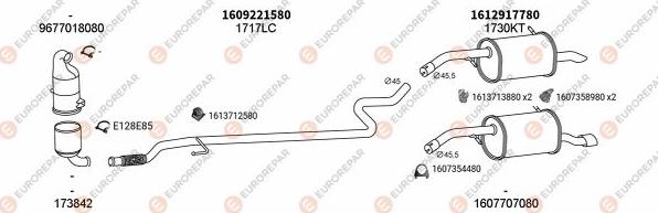 EUROREPAR EXH102001 - Система випуску ОГ autocars.com.ua