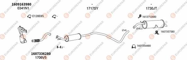 EUROREPAR EXH102017 - Система випуску ОГ autocars.com.ua