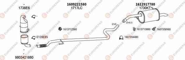 EUROREPAR EXH102031 - Система випуску ОГ autocars.com.ua