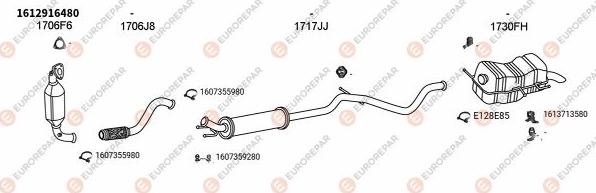 EUROREPAR EXH102043 - Система випуску ОГ autocars.com.ua