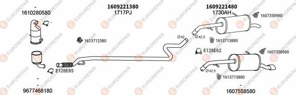 EUROREPAR EXH102051 - Система выпуска ОГ avtokuzovplus.com.ua