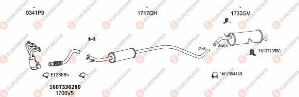 EUROREPAR EXH102073 - Система випуску ОГ autocars.com.ua