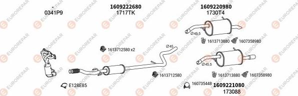EUROREPAR EXH102075 - Система випуску ОГ autocars.com.ua
