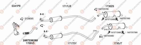 EUROREPAR EXH102077 - Система випуску ОГ autocars.com.ua