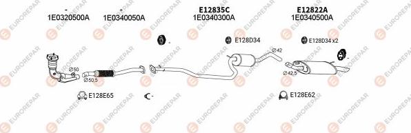 EUROREPAR EXH102079 - Система випуску ОГ autocars.com.ua