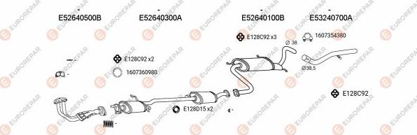 EUROREPAR EXH102087 - Система випуску ОГ autocars.com.ua