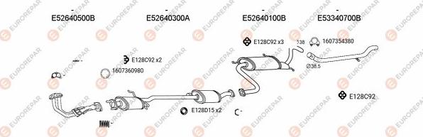 EUROREPAR EXH102088 - Система випуску ОГ autocars.com.ua