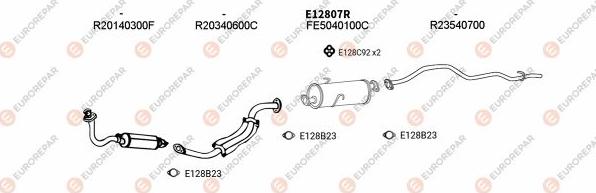 EUROREPAR EXH102099 - Система випуску ОГ autocars.com.ua