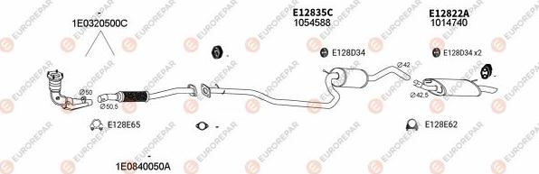 EUROREPAR EXH102104 - Система випуску ОГ autocars.com.ua