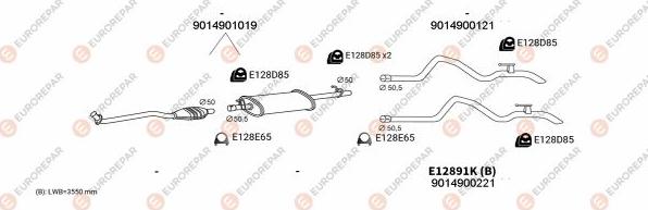 EUROREPAR EXH102151 - Система випуску ОГ autocars.com.ua