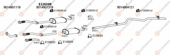 EUROREPAR EXH102171 - Система випуску ОГ autocars.com.ua