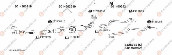 EUROREPAR EXH102182 - Система випуску ОГ autocars.com.ua