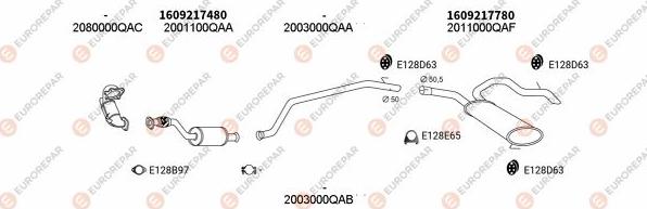 EUROREPAR EXH102255 - Система выпуска ОГ avtokuzovplus.com.ua