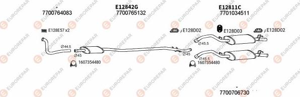 EUROREPAR EXH102310 - Система випуску ОГ autocars.com.ua