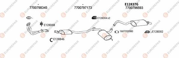 EUROREPAR EXH102339 - Система випуску ОГ autocars.com.ua