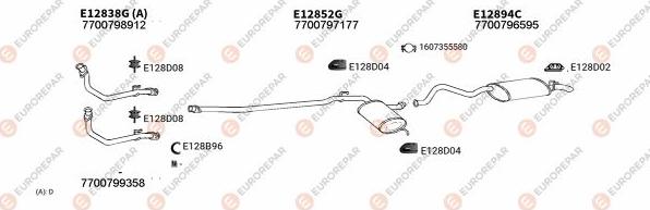 EUROREPAR EXH102347 - Система випуску ОГ autocars.com.ua
