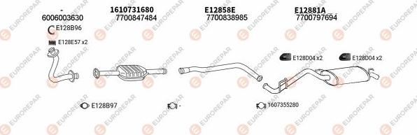 EUROREPAR EXH102353 - Система випуску ОГ autocars.com.ua