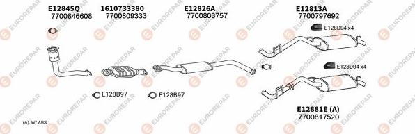 EUROREPAR EXH102354 - Система випуску ОГ autocars.com.ua