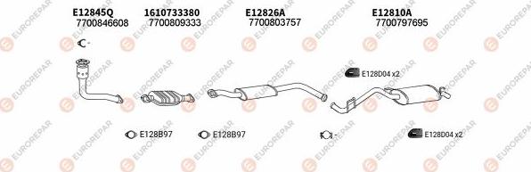 EUROREPAR EXH102355 - Система випуску ОГ autocars.com.ua