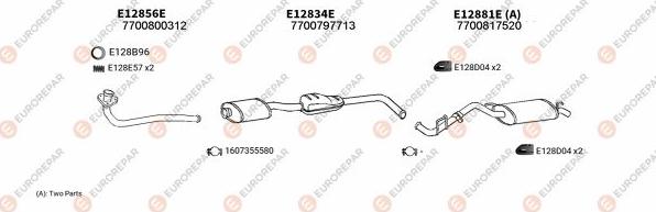 EUROREPAR EXH102357 - Система випуску ОГ autocars.com.ua