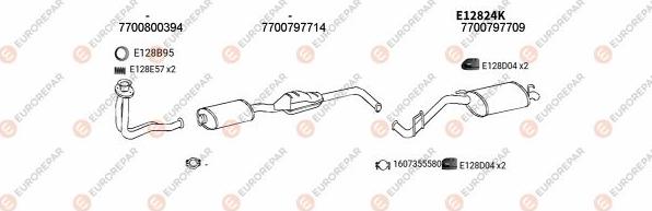 EUROREPAR EXH102360 - Система випуску ОГ autocars.com.ua