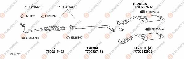 EUROREPAR EXH102363 - Система випуску ОГ autocars.com.ua